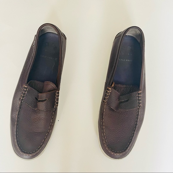 Cole Haan Nantucket Penny Loafers, Dark Brown Leather. Mens size 13 main image 7